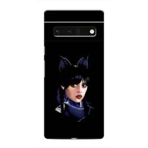 Чехлы Венсдей на Google Pixel 6 Pro Уэнсдей (AlphaPrint) (серьезная Уэнздей)