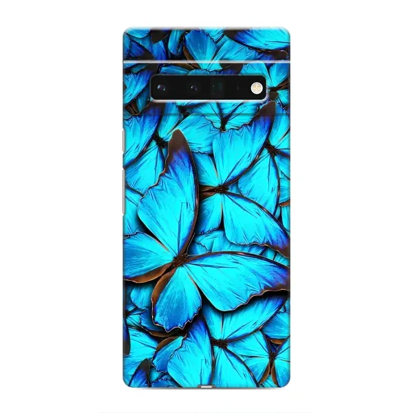 Чехол с принтом «Синие бабочки» для Google Pixel 6 Pro