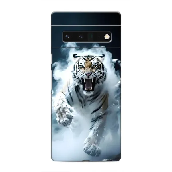 Чехол с принтом «Белый тигр в дыму» для Google Pixel 6 Pro