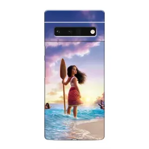 Чехол с мультфильмом Моана Google Pixel 6 Pro (Моана с веслом)