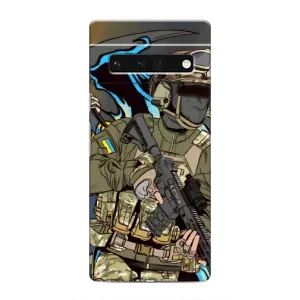 Чехлы с картинкой ЗСУ для Google Pixel 6 Pro (AlphaPrint) (Воин ВСУ)