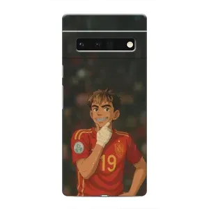 Чехол с футболистом Ламин Ямаль Google Pixel 6 Pro (Ямаль аниме)