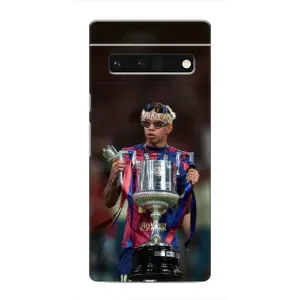 Чехол с футболистом Ламин Ямаль Google Pixel 6 Pro (Ямаль с кубком)