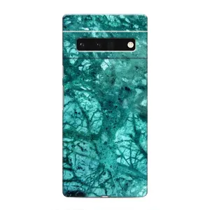 Мраморный чехол на Google Pixel 6 Pro (VPrint) (Зеленый мрамор)
