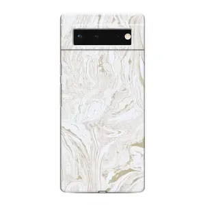 Мраморный чехол на Google Pixel 6 (VPrint) (Белый мрамор)