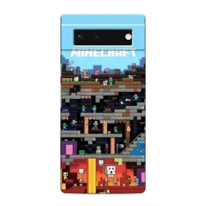Чехол Майнкрафт на Google Pixel 6 (AlphaPrint) Minecraft (фон Minecraft)