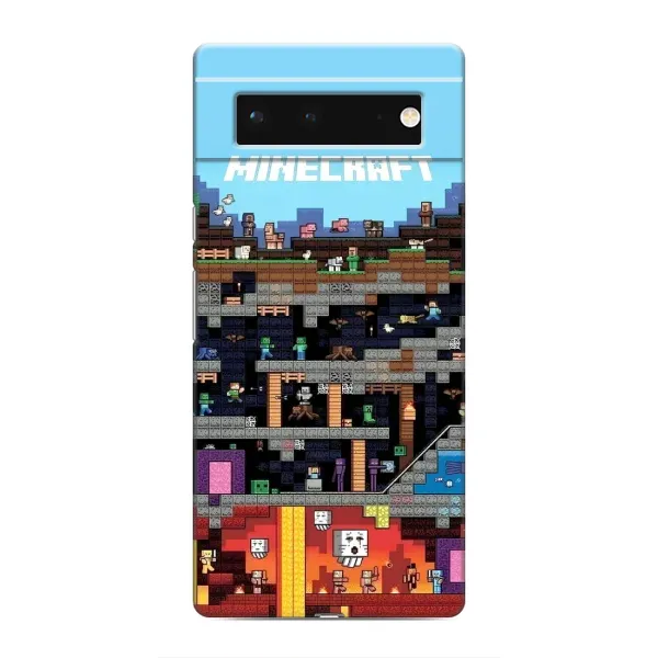Чохол з принтом «фон Minecraft» для Google Pixel 6