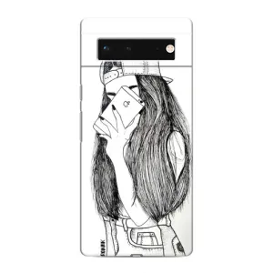 Чехол с печатью для Google Pixel 6 - (Мода) (AlphaPrint) (Фото девочки)
