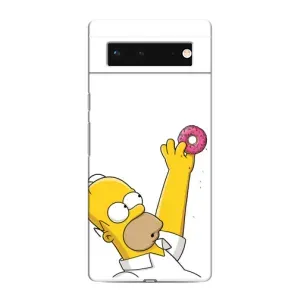Чjхол з Сімпсонами для Google Pixel 6 (VPrint) (Гомер з пончиком)