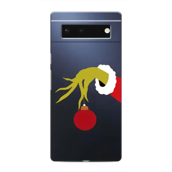 Чохол з принтом «Грінч з іграшкою» для Google Pixel 6