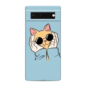 Чехол на Гугл Пиксель 6 с Котами (VPrint) (Котик в очках)