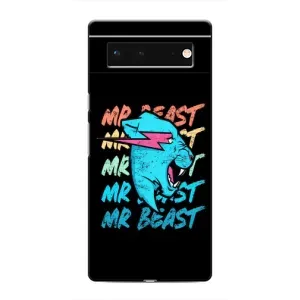 Чехлы Мистер Бист для Гугл Пиксель 6 (logo Mr beast)