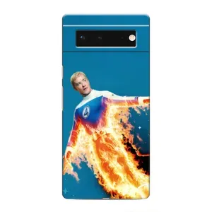 Чохол з принтом Фантастична четвірка для Google Pixel 6 (Людина-факел у вогні)