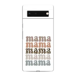Чехол с принтом «Текстовый коллаж мама» для Google Pixel 6