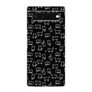 Чехол с принтом для Google Pixel 6 (AlphaPrint) Модные коты (Меленькие котики)