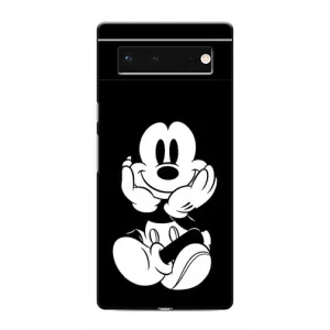 Міккі Маус чохол для Google Pixel 6 (AlphaPrint - Мультяшні) (Маус на чорному)