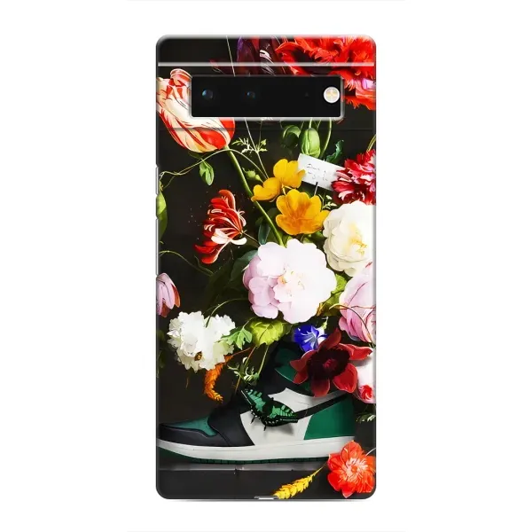 Чехол с принтом «Nike цветы» для Google Pixel 6