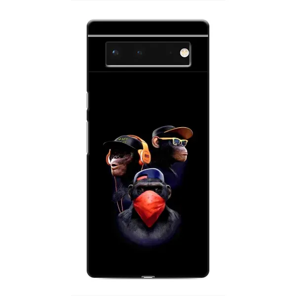 Чехол с принтом «Три обезьяны» для Google Pixel 6