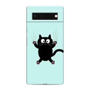 Чехол с принтом для Google Pixel 6 (AlphaPrint) Модные коты (Падающий кот)