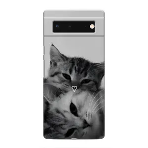 Чохол з принтом «Пара котів» для Google Pixel 6