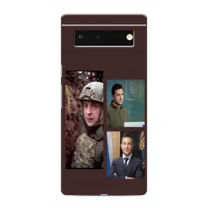 Чехол для Google Pixel 6 (AlphaPrint - с принтом Зеленского) (Президент)