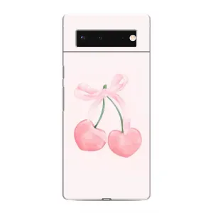 Чехол с розовым рисунком для Google Pixel 6 (Розовые вишни)