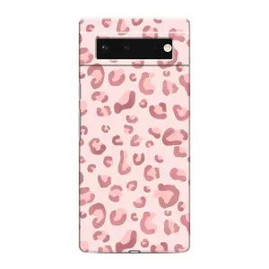 Чехол с розовым рисунком для Google Pixel 6 (Розовый леопард)