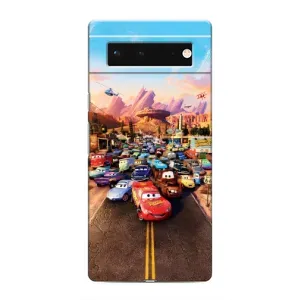 Силіконовий чохол Маквін для Google Pixel 6 (Тачки на трасі)