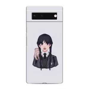 Чехлы Венсдей на Google Pixel 6 Уэнсдей (AlphaPrint) (Уэнздей и Вещь)