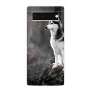 Чехол с Хаски для Google Pixel 6 - (AlphaPrint) (Верный пес)