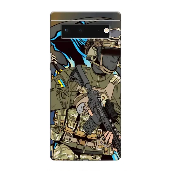 Чехол с принтом «Воин ВСУ» для Google Pixel 6