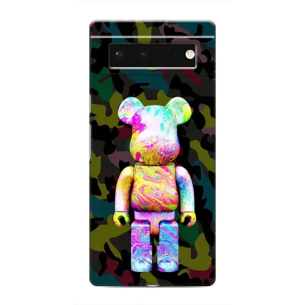 Чохол з принтом «Яскравий Bearbrick» для Google Pixel 6