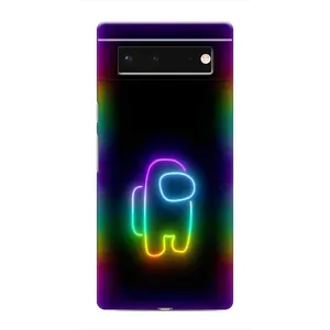 Чехол Амонг Ас для Google Pixel 6 (AlphaPrint) (Яркий скин)