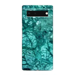 Мраморный чехол на Google Pixel 6 (VPrint) (Зеленый мрамор)