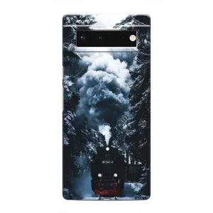 Новогодние, Праздничные Чехлы для Google Pixel 6 - 2024 год (Зимний поезд)