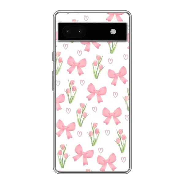 Чохол з принтом «Банти і квіти» для Google Pixel 6a Чохол з принтом «Банти і квіти» для Google Pixel 6a