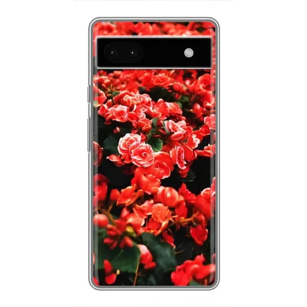 Чехол с принтом «Цветы красные» для Google Pixel 6a Чехол с принтом «Цветы красные» для Google Pixel 6a