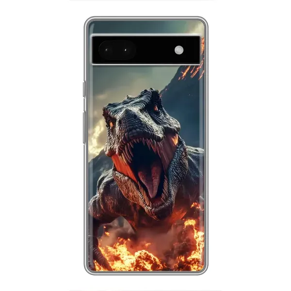 Чехол с принтом «Огненный динозавр» для Google Pixel 6a