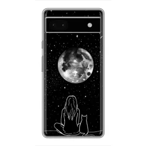 Чохол з малюнком кіт на Google Pixel 6a (Дівчина з котом)