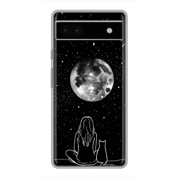 Чехол с принтом «Девушка с котом» для Google Pixel 6a