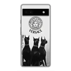 Чехол с принтом «Доберман Версаче» для Google Pixel 6a