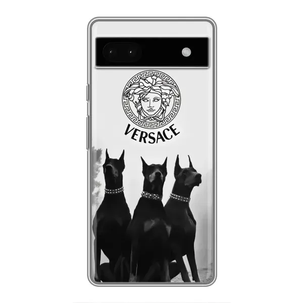Чехол с принтом «Доберман Версаче» для Google Pixel 6a