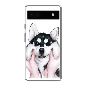 Чехлы с собаками для Google Pixel 6a (VPrint) (Довольный Хаски)