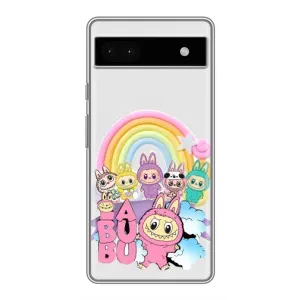 Чехол с Лабубу на Google Pixel 6a (Фон Лабубу)