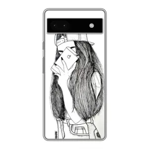 Чехол с печатью для Google Pixel 6a - (Мода) (AlphaPrint) (Фото девочки)