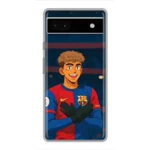 Чехол с футболистом Ламин Ямаль Google Pixel 6a (Футболист Ямаль)