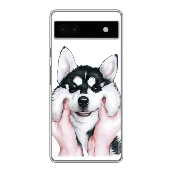 Чохол з принтом «Хаскі улибака» для Google Pixel 6a