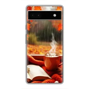 Чехол с уникальным дизайном «Осень с кофе» для Google Pixel 6a (Кофе и дождь)