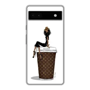Чохли Луі Вітон для Google Pixel 6a (AlphaPrint - LOUIS VUITTON) (кава LOUIS VUITTON)