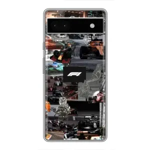 Чехол Формула1 на Google Pixel 6a (Гоночный коллаж Ф1)
